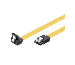 PremiumCord 0,7m SATA 3.0 datový kabel  1.5GBs / 3GBs / 6GBs, kov.západka, 90°