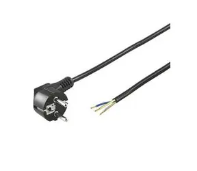 PremiumCord Flexo kabel síťový třížilový 230V s úhlovou vidlicí 2m