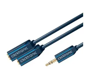 ClickTronic HQ OFC Y redukce Jack 3,5mm - 2x Jack 3,5mm stereo, M/F, 10cm