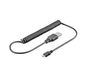 PremiumCord Kabel micro USB, A-B 1m - kroucený