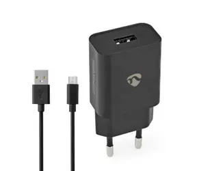 Nedis WCHAM213ABK Síťový adaptér 1x USB-A + datový kabel USB - Micro-USB 1 m černá 