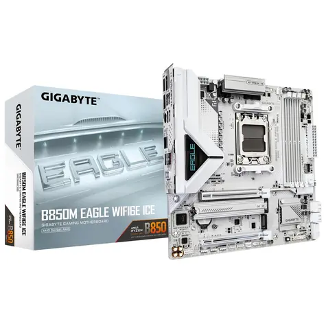 Gigabyte B850M EAGLE WIFI6E ICE / Základní deska / AM5 / B850 / 4x DDR5 / 2.5GLAN / Wi-Fi 6E / mATX