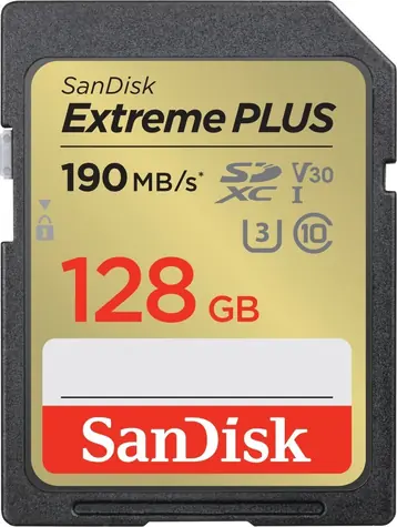 SanDisk Extreme PLUS / Paměťová karta SDXC / 128 GB / UHS-I U3 / Class 10