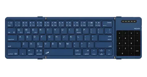 Nillkin Cube modrá / Skládací klávesnice / Bluetooth / Touchpad / Numerická klávesnice