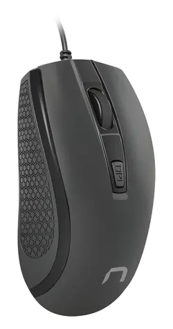 Natec Hoopoe 2 černá / Drátová optická myš / 1600 DPI / USB-A / 4 tlačítka
