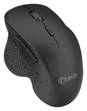 C-TECH WLM-14BK černá / Bezdrátová optická myš / 1600DPI / 6 tlačítek / BT5.0/2.4GHz / 1xAA