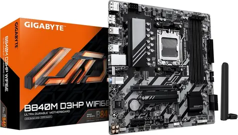 Gigabyte B840M D3HP WIFI6E / Základní deska / AM5 / B840 / 4x DDR5 / 1x GLAN / Wi-Fi 6E / mATX