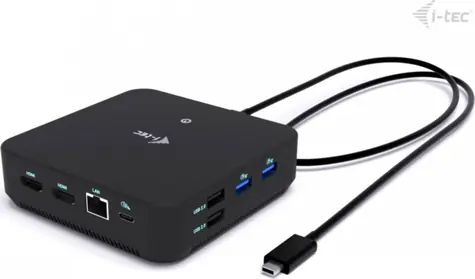 i-tec USB-C Triple Display Docking Station (bez AC) / Dokovací stanice / Power Delivery 100W / 2x HDMI + 1x DisplayPort 