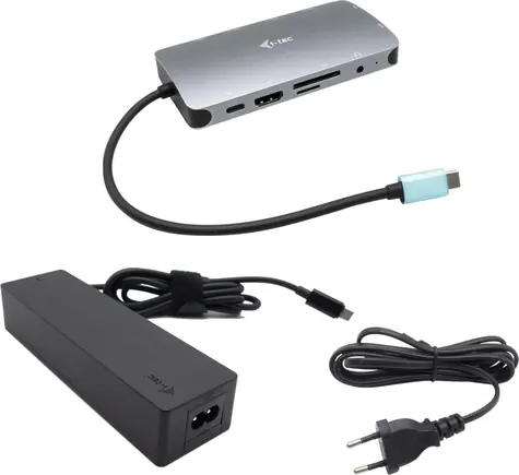 i-tec USB-C Metal Nano Dock C31NANOVGA100 + nabíječka 100W / Dokovací stanice / PD 100W / HDMI + VGA