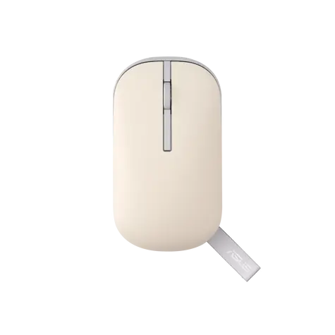 ASUS MD100 béžová / Bezdrátová myš / optická / 800-1600 DPI / 3 tlačítka / BT 5.0 / 2.4GHz
