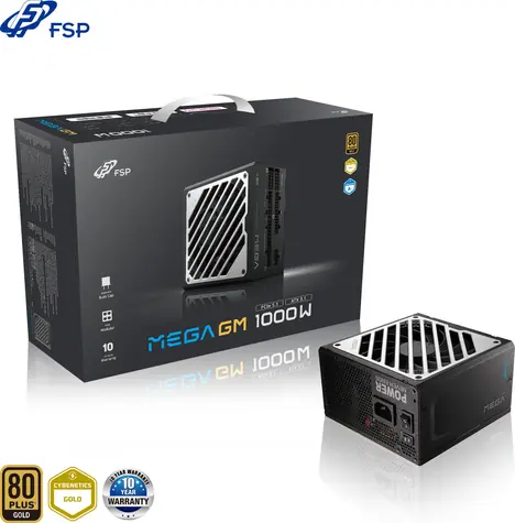 Fortron FSP MEGA GM 1000W / Napájecí zdroj / ATX 3.1 / 80PLUS Gold / Modulární kabeláž