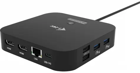 i-tec USB-C Dual HDMI Docking Station (bez AC) / Dokovací stanice / Power Delivery 100W / 2x HDMI 4K/60 Hz / 6x USB