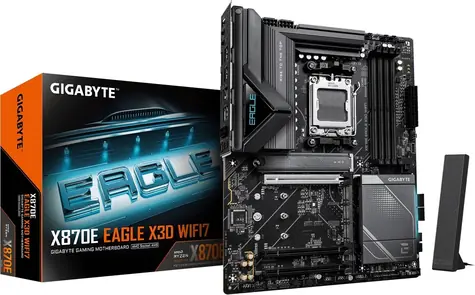 Gigabyte X870E EAGLE X3D WIFI7 / Základní deska / AMD X870E / DDR5 / SATA III RAID / USB / 5GLAN / M.2 / sc.AM5 / ATX