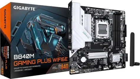 GIGABYTE B840M Gaming Plus WiFi6E / Základní deska / B840 / 4x DDR5 / 1G LAN / Wi-Fi 6E / mATX