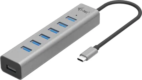 i-tec USB-C Metal Charging HUB 7 Port / USB hub / USB 3.2 / 7x USB-A / nabíjení 7,5 W