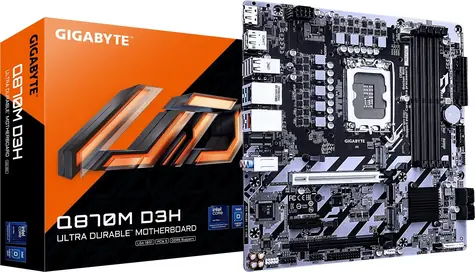 GIGABYTE Q870M D3H / Základní deska / Intel Q870 / LGA 1851 / 4x DDR5 / 2x M.2 / mATX