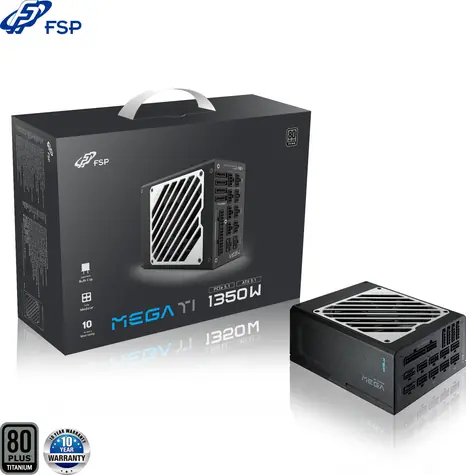 Fortron FSP MEGA TI 1350W / Napájecí zdroj / ATX 3.1 / 80PLUS Titanium / 1350 W / modulární