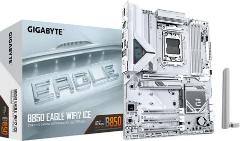GIGABYTE B850 EAGLE WIFI7 ICE / Základní deska / B850 / 4x DDR5 / 2,5 GbE LAN / Wi-Fi 7 / ATX