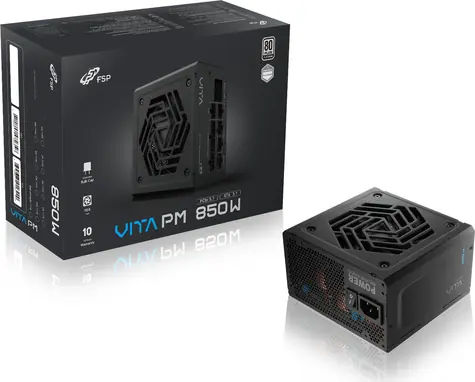 Fortron FSP VITA PM bílá / Napájecí zdroj / 850W / ATX 3.1 / 80PLUS Platinum / 120mm ventilátor / modulární