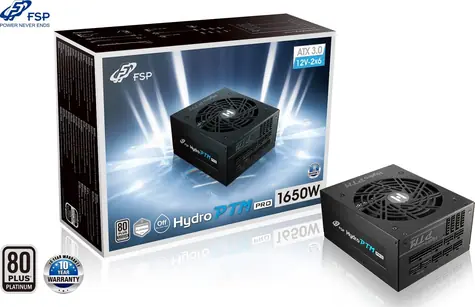 Fortron FSP HYDRO PTM PRO 1650 černá / Zdroj / ATX 3.1 / 1650W / 80PLUS Platinum / modulární / 135mm