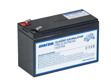 AVACOM / Baterie pro dětské vozítko / 12V / 9Ah / F2 / Peg Pérego