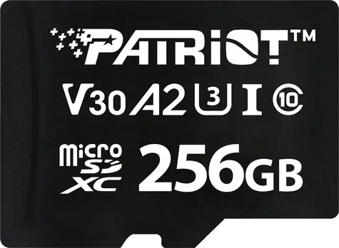 Patriot VX Series 256GB / Micro SDXC / UHS-I V30 / U3 / A2 / čtení: 90 MB/s / zápis: 80 MB/s