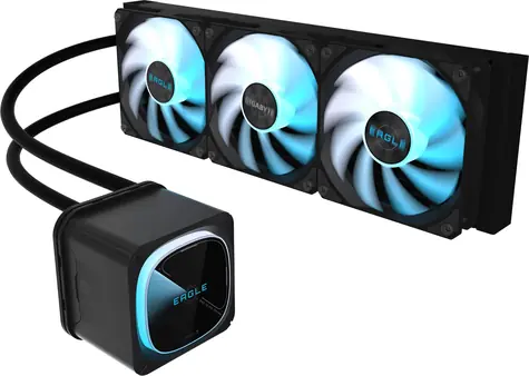 GIGABYTE EAGLE 360 černá / AIO vodní chladič CPU / 3x 120 mm ARGB / 2000 RPM / 37,6 dB / 82,31 CFM