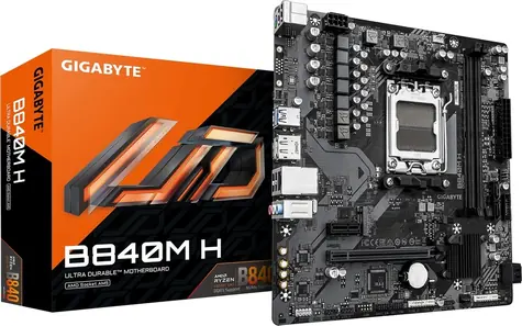 GIGABYTE B840M H / Základní deska / AM5 / 2x DDR5 / PCIe 4.0 x16 / GLAN / mATX