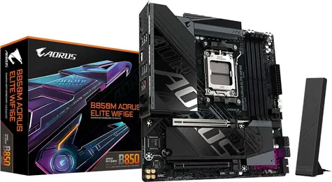 GIGABYTE B850M AORUS ELITE WIFI6E / Základní deska / B850 / 4x DDR5 / 1x 2.5GLAN / Wi-Fi 6E / mATX