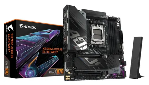 Gigabyte X870M AORUS ELITE WIFI7 / Základní deska / AMD X870 / sc.AM5 / mATX / DDR5 / Wi-Fi 7 / 2.5GLAN