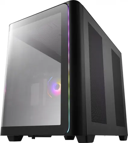 Fortron FSP M580-BP černá / Skříň / Midi Tower / ATX bez zdroje / 4x ARGB / průhledná bočnice
