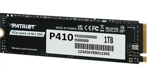 Patriot P410 1TB / SSD / M.2 2280 / PCIe Gen4 x4 / R: 5000MBps / W: 4500MBps / 5y