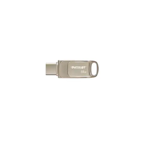 Patriot TAB T560 64GB stříbrná / Flash disk / USB-A + USB-C / USB 3.2 Gen 1 / čtení: 120 MB/s