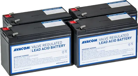 AVACOM RBC155 4 ks / Baterie pro UPS / renovační kit / náhrada APC RBC155