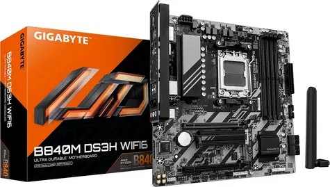 Gigabyte B840M DS3H WIFI6 / B840M / AM5 / 4x DDR5 / PCIEx16 / 2.5 GLAN / mATX
