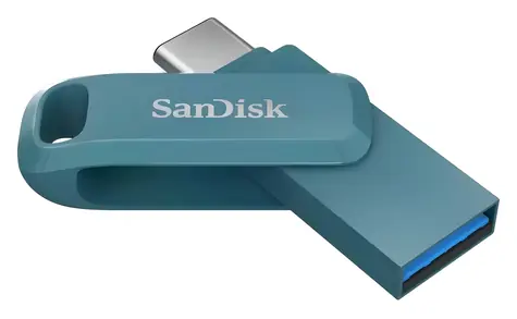 SanDisk Ultra Dual Drive Go 64GB modrá / Flash disk / USB-A + USB-C / čtení až 150 MB/s
