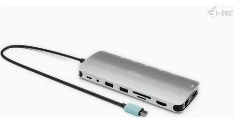 i-tec USB-C Metal Nano 3x Display Dock / Dokovací stanice / 2x HDMI / 1x USB-C video / PD 140W / LAN