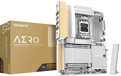 Gigabyte X870E AERO X3D WOOD / Základní deska / AMD X870E / DDR5 / SATA III RAID / M.2 / 2× 5GLAN / sc.AM5 / ATX