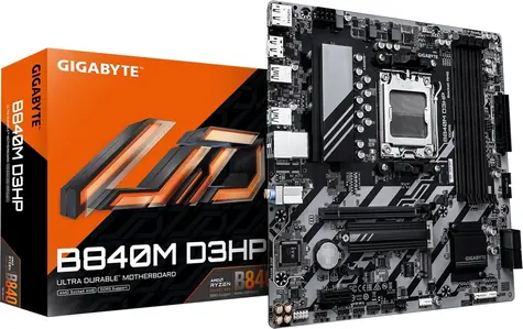 GIGABYTE B840M D3HP / Základní deska / AM5 / 4x DDR5 / PCIe 4.0 x16 / GLAN / mATX