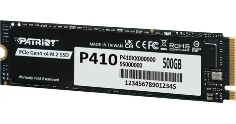 Patriot P410 500GB / SSD / M.2 2280 / PCIe Gen4 x4 / R: 5000MBps / W: 2300MBps / 5y