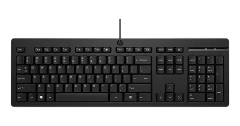 HP 125 černá / Drátová klávesnice / USB / UK layout