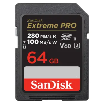 SanDisk SDXC Extreme Pro 64 GB / Paměťová karta / UHS-II / U3 / V60 / 280 MB/s