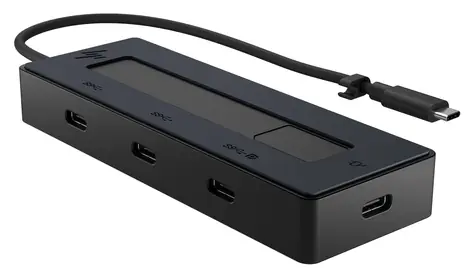 HP 4K USB-C Multiport Hub černá / USB hub / 4x USB-C / 65W PD / DisplayPort 4K