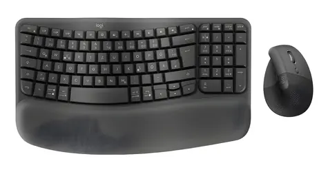Logitech Wave Keys + Lift / Klávesnice s myší / Bezdrátová / Ergonomická
