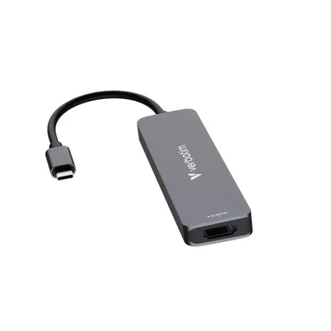 Verbatim USB-C Essentials Multiport Hub 6 Port šedá / USB-C hub / HDMI 4K/30Hz / USB-A 3.2 Gen 1 / SD+microSD / PD 100W