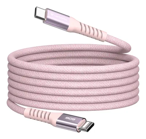 Verbatim 31853 magnetický 60W USB-C kabel 1.2m růžová / USB-C(M) / USB-C(M) / PD 3.0 & QC 3.0