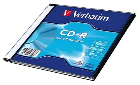 Verbatim CD-R DL 700MB / CD-R médium / 80 min / 48x / Extra Protection / Slim case / 1 ks