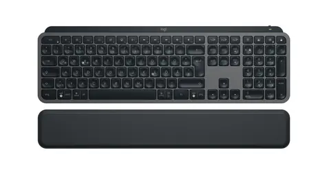Logitech MX Keys S Plus šedá / Bezdrátová klávesnice / DE layout / Bluetooth / USB-C / LED podsvícení