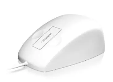 KeySonic Waterproof Mouse bílá / Myš / USB / silikonová / vodotěsná