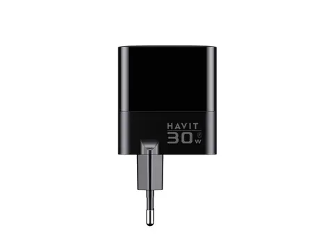Havit UCLE001 černá / Nabíjecí adaptér / GaN / 30 W / 2x USB-A / USB-C / Power Delivery